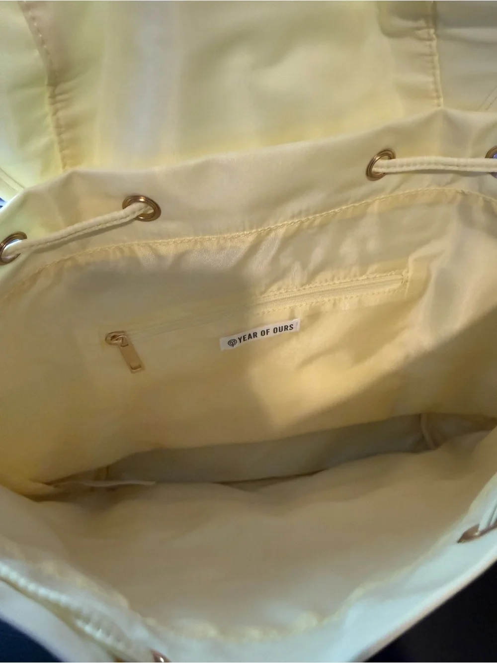Year of Ours Yellow Nylon Backpack, NWT